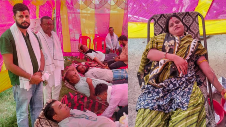 ह्युमन लभ च्यारिटी फण्डद्वारा लंगडी चौकमा बृहत् खुला रक्तदान-३ महिला  सहित ८८ जनाले गरे रक्तदान