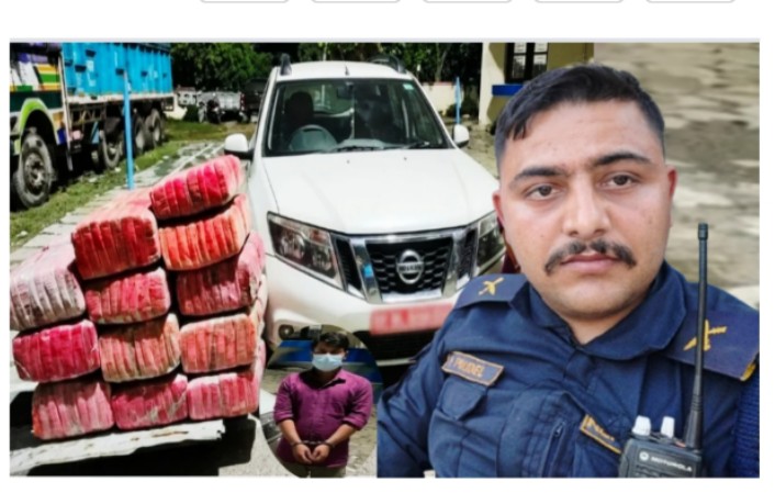 प्रहरी निरीक्षक प्रदीप पौडेलको नेतृत्वमा ११४ किलो गाँजा बरामद, एक पक्राउ